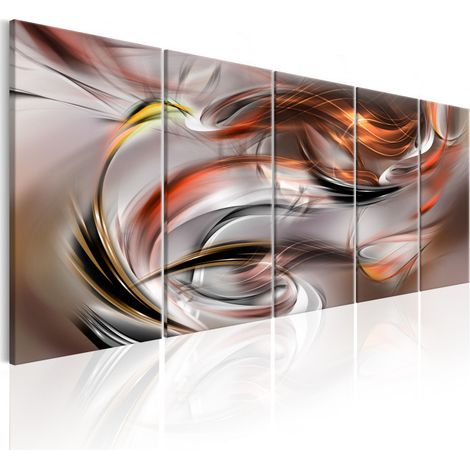 Tableau Imprimé "Orange Chaos" 90 x 225 cm (1/2)