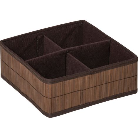 Premier Housewares Kanky 4 Sections Dark Brown Storage Box