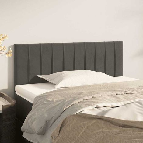 vidaXL Cabecero de terciopelo gris oscuro 100x5x78/88 cm (1/5)