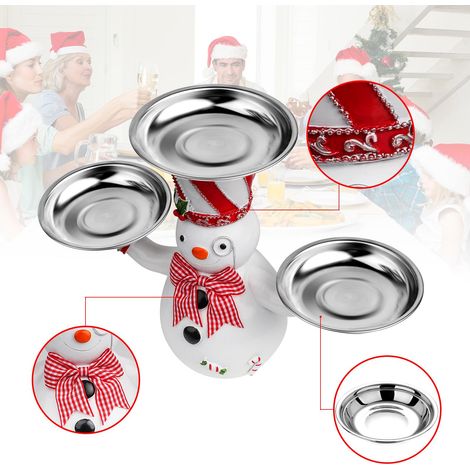 Weihnachtsmann-Süßigkeitenhalter, Weihnachtsmann-Tablett, Obstschalenständer, Kunststoff-Aufbewahrungsständer für Partys und Snacks (1/5)
