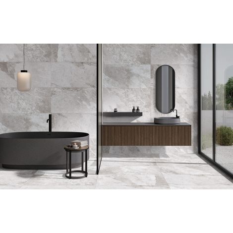 Amiens – Baldosa porcelánica efecto pizarra · interior y exterior - Crema - 60x60 cm 20 mm - Palet completo (1/5)