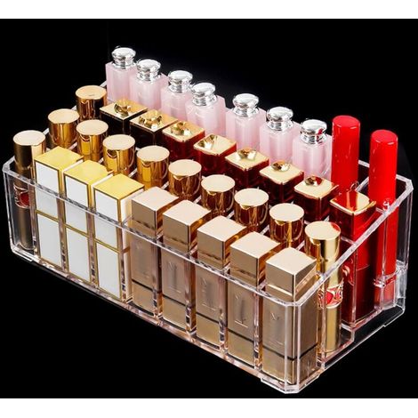 Bardusch-Présentoir acrylique transparent à 36 compartiments, pour rouges à lèvres, pinceaux, mascaras, eyeliners – rangement complet. (1/5)