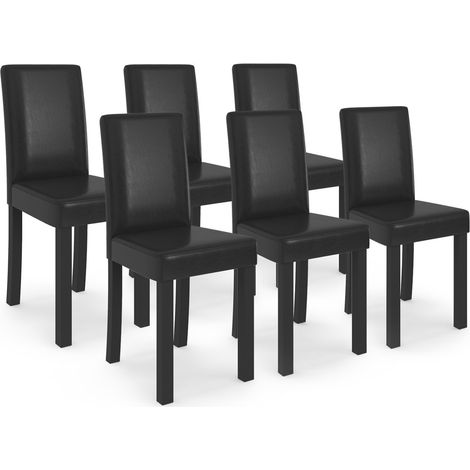 Set aus 6 schwarzen HANNAH Esszimmerstühlen (1/5)