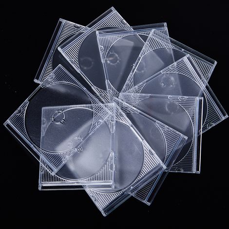 5 Pièces Boîtes de Rangement Standard pour Disques Durs et Cd Couleur Transparente en Plastique, Lot de 5 Boîtes Vides Transparent pour Dvd et Cd, 25.4 cm (1/5)