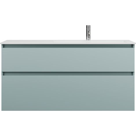 burgbad Lin20 Lavabo bajo para lavabo blanco brillante a ras con