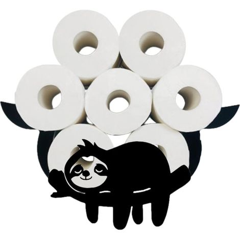 Toilettenpapierhalter in Schafform, Wandmontage aus Metall, Rollenaufbewahrung (1/5)