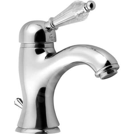 Sapho Kirké - Mitigeur de lavabo avec bonde, manette cristal, chrome KI02KC (1/5)