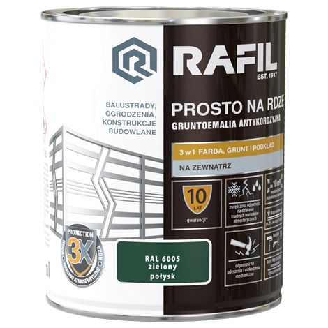 Rafil Prosto vert rouille brillant RAL6005 0,75l (1/2)