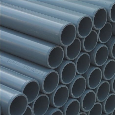 Mega Druckrohr 1,00 m glatt PVC-U Ø 50 x 2,4 mm (PN10), grau (1/2)