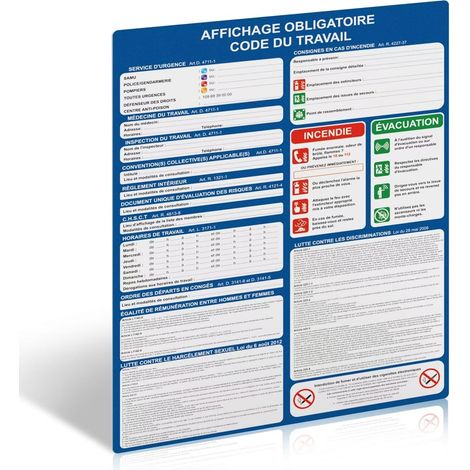 Labour Code Sign 2026 - Mandatory Display - 400 x 300 mm - Rigid PVC Plastic 1 mm with Self Adhesive Backing - UV Resistant (1/5)