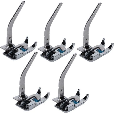 Lot de 5 pieds-de-biche pour tricot, accessoires de machine à coudre domestique pour tissus élastiques légers et fins (1/5)