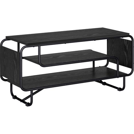 TV-Ständer 98 x 36 x 45 cm Schwarz Eichen-Optik Holzwerkstoff vidaXL