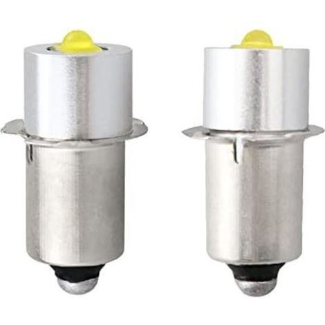 Ersatz-LED-Taschenlampenbirnen P13.5S, DC 4V-12V, 3W, 2 Stück (P13.5S, silber) (1/4)
