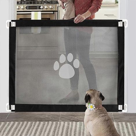 Barrières de sécurité Magic Dog Gate : faciles à installer et verrouillables pour animaux de compagnie (1/5)