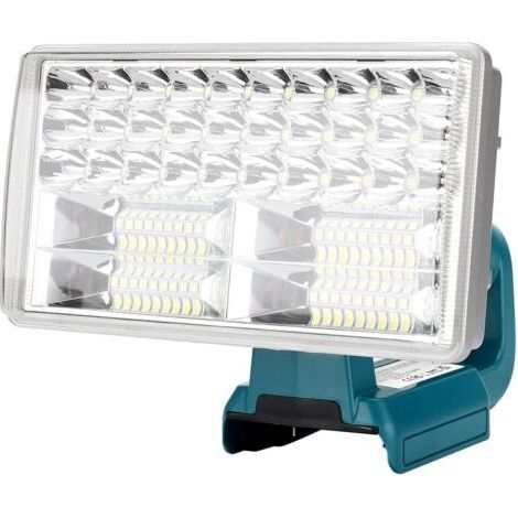 Lampe de travail LED, lampe de travail portable d'extérieur, avec port de chargement USB, lampe torche de 8 pouces et 3300 lumens, compatible avec les batteries au lithium Makita 14,4 V-20 V (1/5)