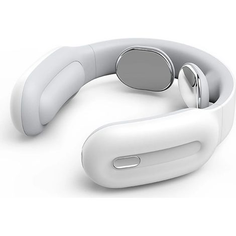 Massageur cervical multifonction intelligent - Protège-cou à impulsions électriques - Compression chaude épaules et nuque - Modèle à airbags D12 (blanc) (1/5)