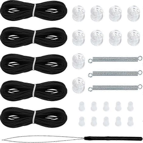 Kit de réparation pour stores plissés blancs, kit de remplacement de cordon pour stores noirs bs (1/5)