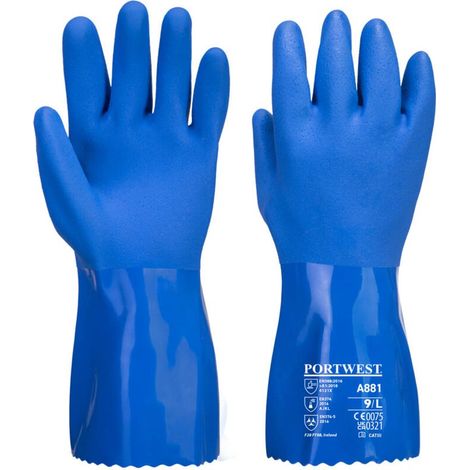 Gant Marine Chimie Pvc Ultra Couleur : Bleu Taille Xl - Portwest - Gant Marine Chimie Pvc Ultra Couleur : Bleu Taille Xl - Portwest (1/3)