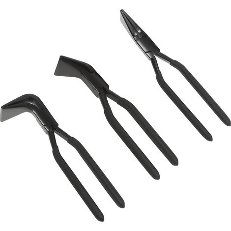 Jeu de pinces à tôle, poignées ergonomiques, acier au carbone durable, noir (1/2)