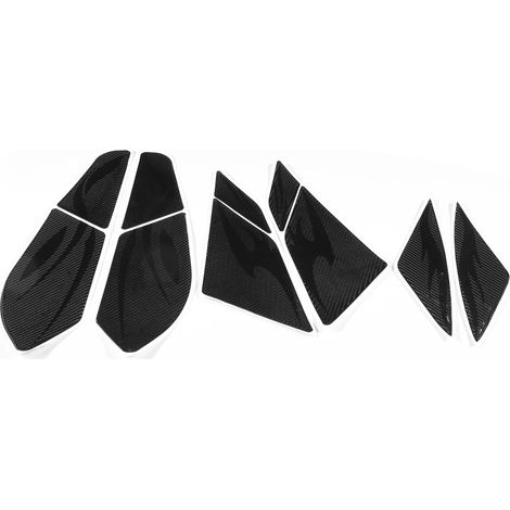 10pcs Autocollants réservoir moto carbone, décalcomanies latérales compatibles Honda PCX125/150 2018-2019, style fibre de carbone (1/5)