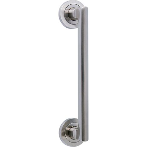 Manillón aluminio níquel satinado roseta redonda 210mm 530A (1/2)