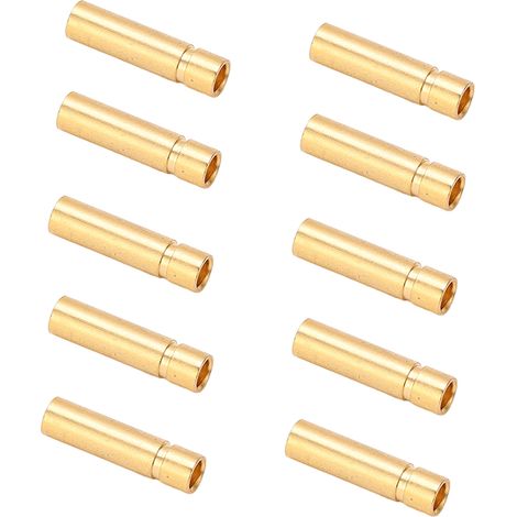 10 Fiches Bananes Dorées 12.031, Fiche Mâle et Femelle en Cuivre, Connecteurs Métalliques 3.0mm, Lot de 10 (1/5)
