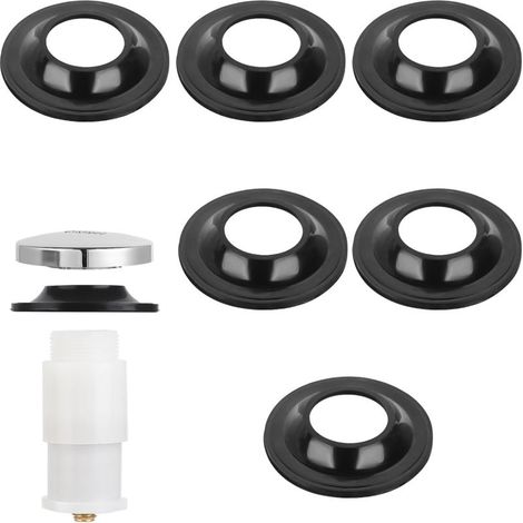 Juego de 6 juntas para el tapón de desagüe de la bañera, perfectamente adaptadas a los tapones de bañera tipo Tip Toe. (1/5)