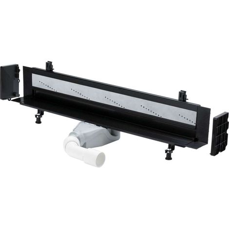 Viega Advantix Vario - Canaleta de ducha 30-120 cm, para montaje en pared, negro 736736 (1/2)