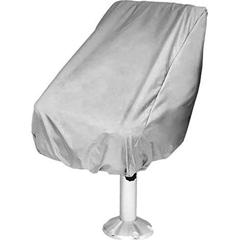 Gris,Housse de SièGe de Bateau, 56 X 61 X 64 cm en Tissu Oxford, Protection UV, Résistante Aux IntempéRies, ImperméAble à l'eau, à La PoussièRe, avec Corde RéGlable, Convient à La Plupart des Sièges (1/5)