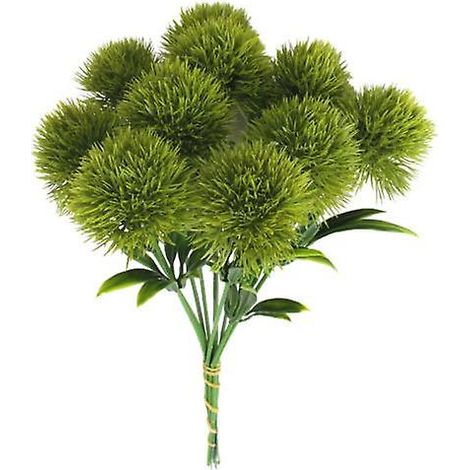 10 bouquets de pissenlits artificiels réalistes, inodores et sans entretien, pour la décoration de la maison et de l'hôtel.vert (1/5)