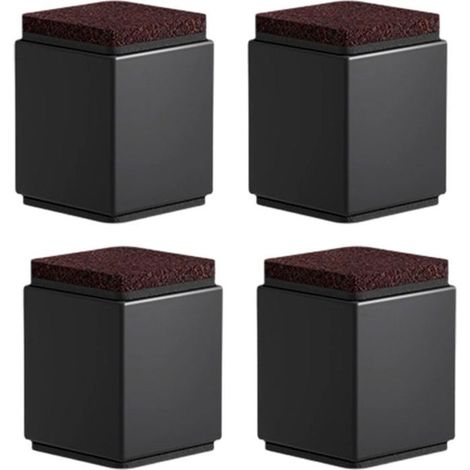 Rehausseurs Meubles 50mm - Acier Noir Lot de 4 - Lits, Canapés, Armoires