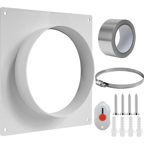 Tuyau de ventilation 150mm Tuyau d'évacuation Adaptateur Passage mural Climatisation Flange Connecteur de tuyau Connecteur de canal de ventilation Tuyau de ventilation pour système de ventilation (1/5)