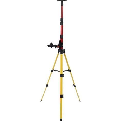 Stativ für Laser-Nivelliergerät 114 bis 388 cm – Edelstahl – Teleskopstütze kompatibel mit 5/8"- und 1/4"-Anschlüssen – Schnellaufbau (1/3)