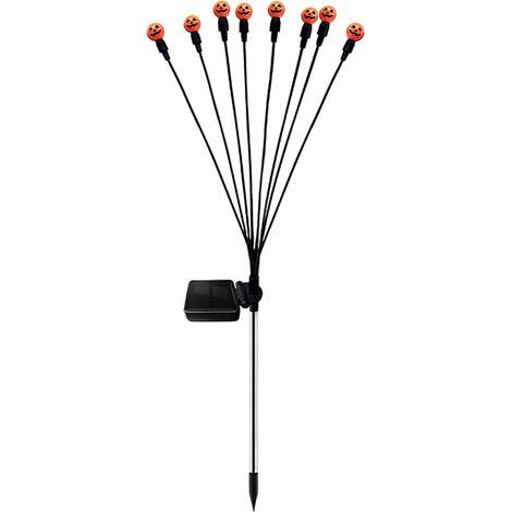 Lampe Solaire Citrouille - 16 Led Orange - Étanche - Pour Décoration Extérieure Jardin Pelouse Fête - 1 Pièce (1/5)