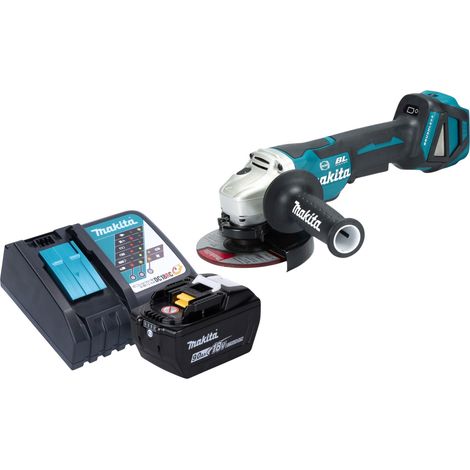 Meuleuse d'angle sans fil Makita DGA 517 Z 18 V 125 mm sans balais + 1 batterie 9,0 Ah + chargeur (1/5)
