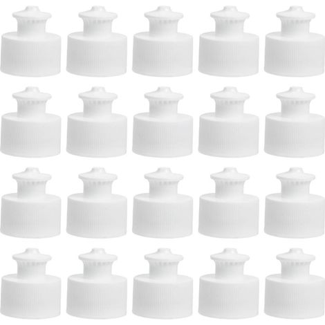 24Pcs Push Pull Replacement Caps Reusable Sports Bottle Lid Bottle Caps Water Bottle Lids (1/4)
