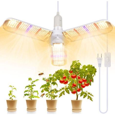 Lampe de culture LED 150 W à spectre complet, pliable, idéale pour les plantes d'intérieur, les serres et la culture hydroponique, avec câble d'alimentation E27. (1/5)