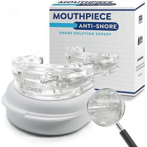 Gouttière anti-ronflement ajustable, protège-dents nocturne pour le bruxisme et le sommeil, dispositif de protection dentaire de nuit anti-grincement des dents (1/5)