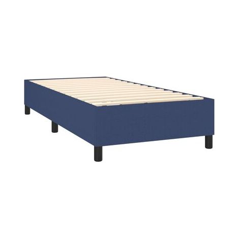 Sommier, matelas et éclairage LED bleus, style Snowco, 80 × 200 cm, en tissu, tissu doux et respirant, éclairage led d’ambiance, pour chambre, décor moderne, facile à assembler (1/5)