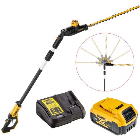 DeWalt DCMPH566P1-GB XR 18V Pole Hedge Trimmer with 1x 5.0Ah Battery (1/5)