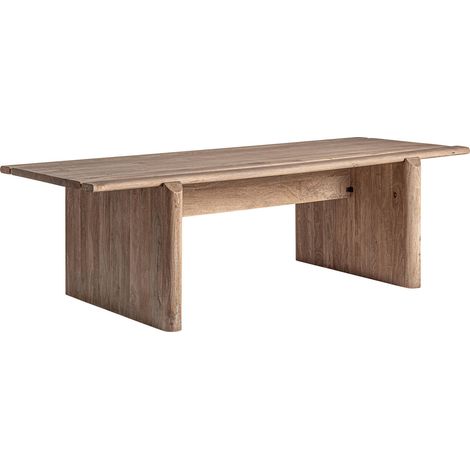 Table à manger contemporaine en bois de manguier brun clair vieilli - Brun clair finition vieillie (1/5)