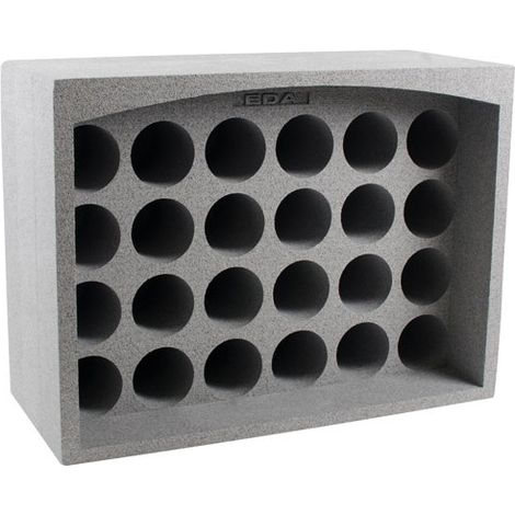 Scaffale in Polistirene Espanso per 24 Bottiglie Grigio - Eda
