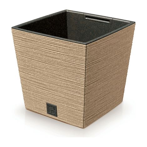 Prosperplast Blumentopf FURU SQUARE LOW Eco Wood Natur 24 cm (1/2)