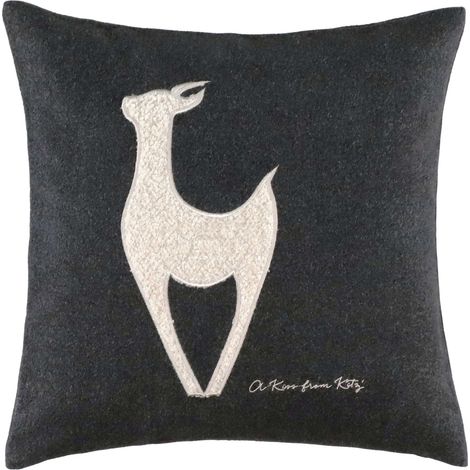 SPORTALM KITZBÜHEL Zierkissenhülle BOUCLÈ KITZ - 1 Stück 40x40 cm, Anthrazit