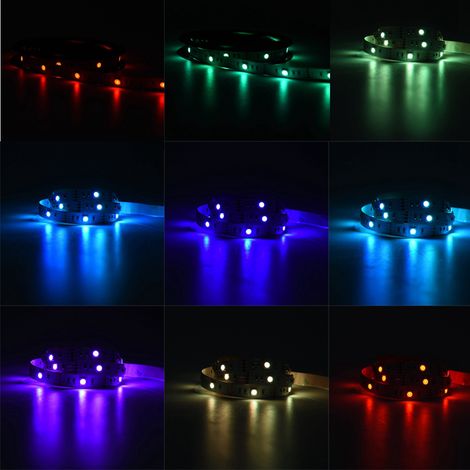 Bande LED flexible USB 5050 RGB 5V DC 5m (150 LED) pour éclairage d'ambiance TV (1/5)