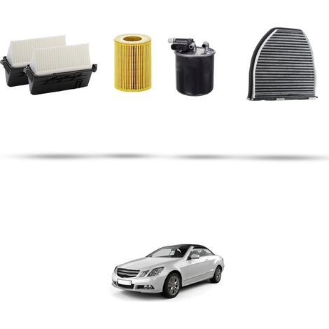 Kit tagliando 4 filtri compatibile con Mercedes E Coupe Cabrio (A207,C207) 350 CDI 185kw dal 2013