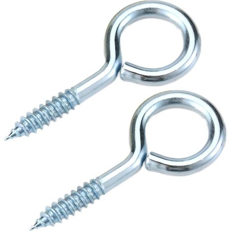 20 pezzi di viti ad occhiello da 25 mm, viti ad anello autofilettanti, occhielli rotondi, viti a gancio in metallo, per legno, fissaggio di fili, decorazione per interni ed esterni