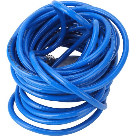 Tuyau pneumatique flexible en PVC bleu de 15 m avec raccord rapide pour compresseur d'air (1/5)