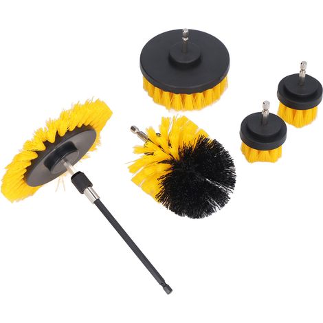 Nylon-Bohrbürsten-Set, verschiedene Größen, elektrische Reinigungsbürsten mit Verlängerungsstange (1/5)