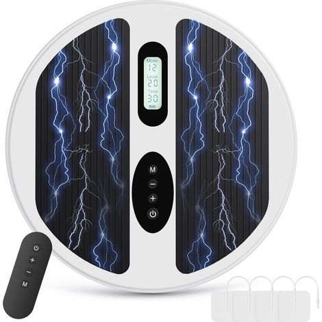 appareil massage des pieds,12 modes, 20 fréquences réglables,LCD masseurs électriques pour les pieds,massage pieds circulation sanguine avec Technologies TENS et EMS Masseur de pieds (1/5)